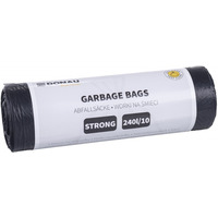 Worki na �mieci DONAU HOME, mocne (LDPE), 240l, 10 szt., czarne