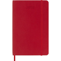 Kalendarz tygodniowy MOLESKINE 2026, 12M, P, mi�kka oprawa, 9x14cm, scarlet red
