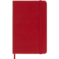 Kalendarz tygodniowy MOLESKINE 2026, 12M, P, twarda oprawa, 9x14cm, scarlet red