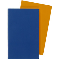 Zestaw 2 zeszyt�w MOLESKINE Volant, L, 13x21cm, w linie, 96 stron, blue/amber yellow