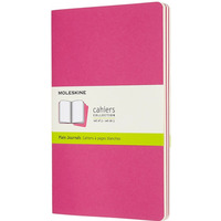 Zestaw 3 zeszyt�w MOLESKINE Cahier Journals, L, 13x21cm, g�adki, 80 stron, kinetic pink