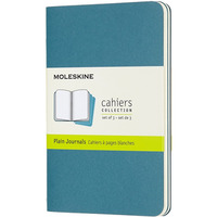 Zestaw 3 zeszyt�w MOLESKINE Cahier Journals, P, 9x14cm, g�adki, 64 strony, brisk blue