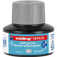 Tusz do uzupe�niania marker�w do flipchart�w e-FETK 25 EDDING, srebrno-szary