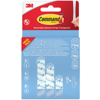 Paski samoprzylepne COMMAND? (17200), wymienne, 4 du�e + 4 �rednie + 8 ma�ych, transparentne