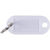 Zawieszki na klucze Q-CONNECT, 50x22mm, 100 szt., bia�e