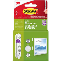 Rzepy COMMAND? (17201), do wieszania obraz�w, �rednie, 4 komplety., bia�e