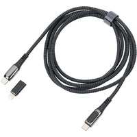 Kabel �aduj�cy TROIKA Speedy XL, 2m, przej�ci�wka USC-C na lightning, czarny