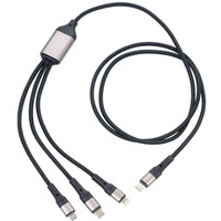 Kabel �aduj�cy TROIKA Dreizack Pro, 1, 2m, 3w1, czarny