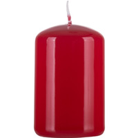 �wieca s�upek DONAU HOME Standard Gloss, 50x80mm, czerwony