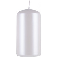 �wieca s�upek DONAU HOME Standard Lakier, 60x115mm, bia�y per�a