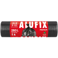 Worki na �mieci ALUFIX Profi, LDPE, 280l, 5 szt., czarne