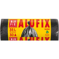 Worki na �mieci ALUFIX Economy, HDPE, 35l, 30 szt., czarna