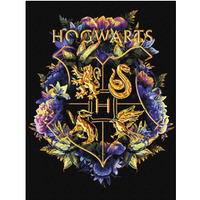 Malowanie po numerach IDEYKA, 30x40cm, metallic, Harry Potter - Herb Hogwartu, 1 szt