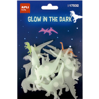 Naklejki �wiec�ce w ciemno�ci APLI, dinozaury, 9 szt