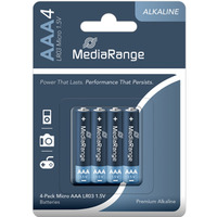 Baterie MEDIARANGE Premium Alkaine, Micro, LR03, 1, 5V, blister, 4 szt