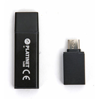 Pendrive USB 2.0 X-Depo 16GB + Type-C Adapter czarny Platinet PMFEC16B