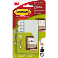 Rzepy COMMAND (17203), do wieszania obraz�w, zestaw 8+4szt., bia�e