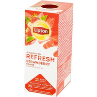 Herbata LIPTON REFRESH Strawberry (25 kopert fol.) czarna