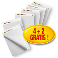 Samoprzylepne Arkusze Konferencyjne POST-IT Super Sticky, na flipchart, 63, 5x77, 5cm, 4x30 kart.. 2 bloki GRATIS