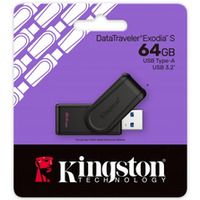 Pami�� Pendrive KINGSTON 64GB USB 3.2 GEN1 Data Traveler Exodia S czarny DTXS/64GB