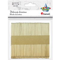Patyczki drewniane naturalne (100) 9, 3cm 361577 TITANUM