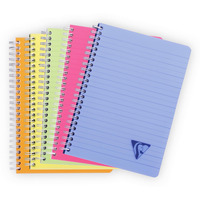 Ko�onotatnik linicolor fresh w ok�adce z pp, A5, w linie, 90 kartek, mix kolor�w CLAIREFONTAINE 328546C