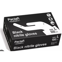 R�kawice nitrylowe czarne L 100szt. PACLAN