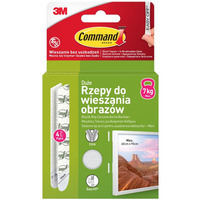 Rzepy COMMAND? (17206), do wieszania obraz�w, du�e, 8 szt. bia�e