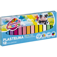 Plastelina kwadratowa pastelowa 12 kolor�w Sweet Colours 92397 KOMA-PLAST