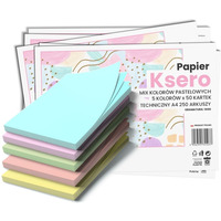 Papier xero A4 mix kolor�w 160g (250 arkuszy) 5 kolor�w pastelowych