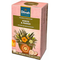 Herbata DILMAH Rooibos kokos i mango 20t zio�owo-owocowa