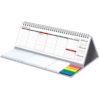Kalendarz z notesem Maxi tygodniowy spiralowany KB042B szary 2026 WOKӣ NAS