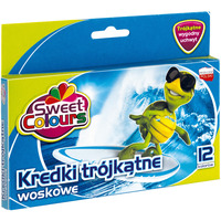 Kredki tr�jk�tne woskowe 12 kolor�w Sweet Colours 09194 KOMA-PLAST