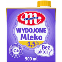 Mleko WYDOJONE UHT bez laktozy 1,5% 0.5l