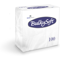 Serwetki papierowe BulkySoft dwuwarstwowe 40x40 sk�adane 1/4 kolor bia�y (100) 32990