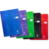 Brulion A4 96 kartek, w kratk�, papier 90g, mix kolor�w, mi�kka oprawa CLAIREFONTAINE 69152AMXC