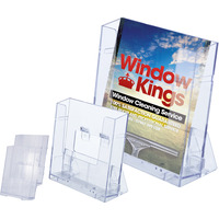 Stojak na ulotki A4, jedna kiesze�, BALUT plastikowy, transparentny