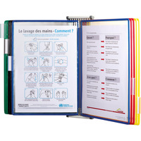 Na�cienny system prezentacyjny Djois x TARIFOLD a4 + 5 paneli prezentacyjnych z ograniczeniami, mix kolor�w 414159 TR