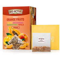 Herbata BIG-ACTIVE Orange Fruits 20x2g mango, brzoskwinia, mandarynka i papaja