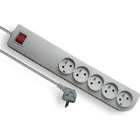 Listwa zasilaj�ca przed�u�acz 5 gniazd, 5m, bia�y, wy��cznik, uziemienie PSF3?505, ELGOTECH