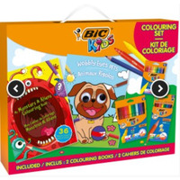 Zestaw kreatywny BIC z kolorowank� 512023/92611 (12 flamastr�w + 12 kredek �wiecowych + 12 kredek o��wkowych + 2 kolorowanki)