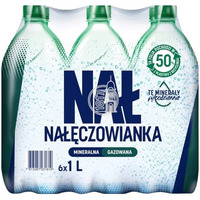 Woda NAŁĘCZOWIANKA mocniejszy gaz 1.0L butelka PET zgrzewka 6 szt.