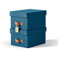 Pude�ko do przechowywania Leitz Puro z pokrywk�, ma�e, 7 l, z tektury w 100% z recyklingu, 2 szt., granatowe 61470068