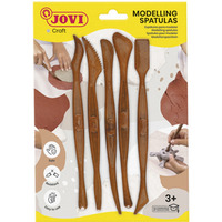 Szpatu�ki modelarskie JOVI, 5 szt., mix kszta�t�w, br�zowe