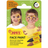 Kredki do malowania twarzy JOVI Animal, 3x5, 6g, 3 szt., mix kolor�w