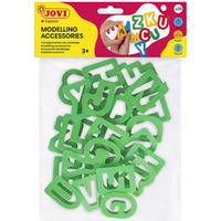 Akcesoria do modelowania JOVI Literki, 26 szt., zielone