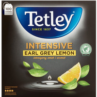 Herbata TETLEY INTENSIVE EARL GREY LEMON czarna 100 saszetek z zawieszk�