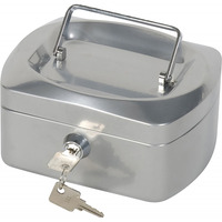 Kasetka na pieni�dze Q-CONNECT, ma�a, 152x120x80mm, srebrna