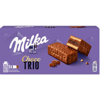 Ciastka MILKA CHOCO TRIO z kremowym nadzieniem 150g