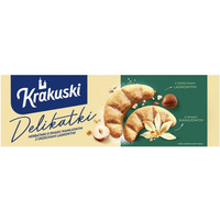 KRAKUSKI Delikatki Herbatniki o smaku waniliowym z orzechami laskowymi 125 g